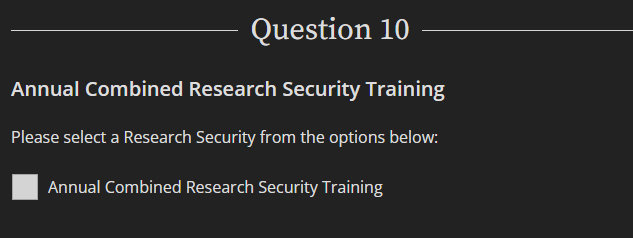 CITI Training Question 10