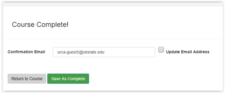 training fail update email
