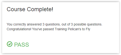 completed training course